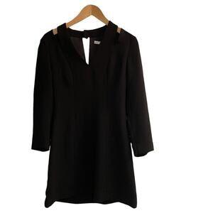& Other Stories Cutout Long Sleeve Black Mini Dress LBD